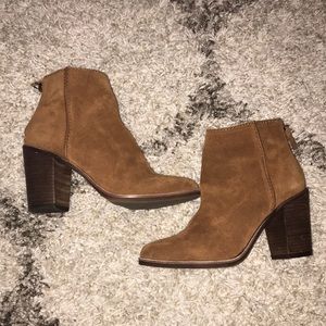 Aldo: suede block heel booties